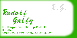 rudolf galfy business card
